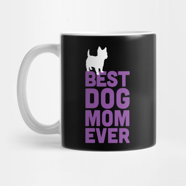 Best Cairn Terrier Dog Mom Ever - Purple Dog Lover Gift by Elsie Bee Designs